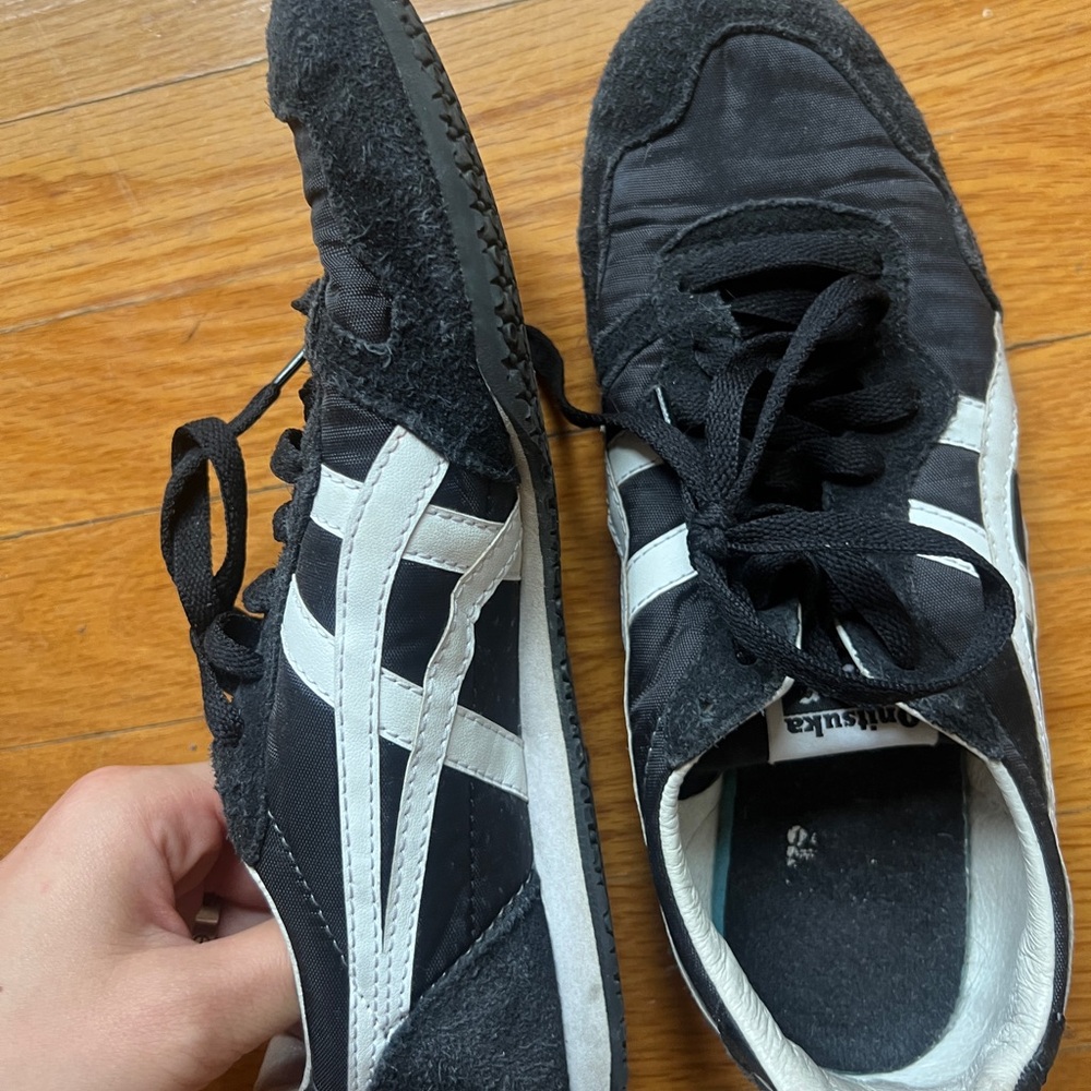 Onitsuka Tiger by Asics womens Black and White Sneakers